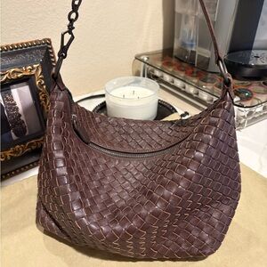 Bottega Veneta Brown Woven Hobo Bag